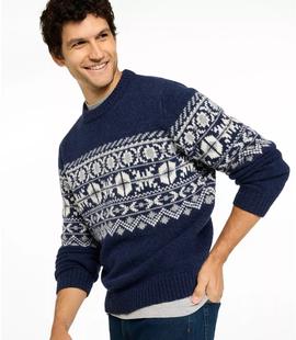 L.L.Bean Men's Bean's Classic Raggwool Crew Sweater Fair Isle Regular Alternate View